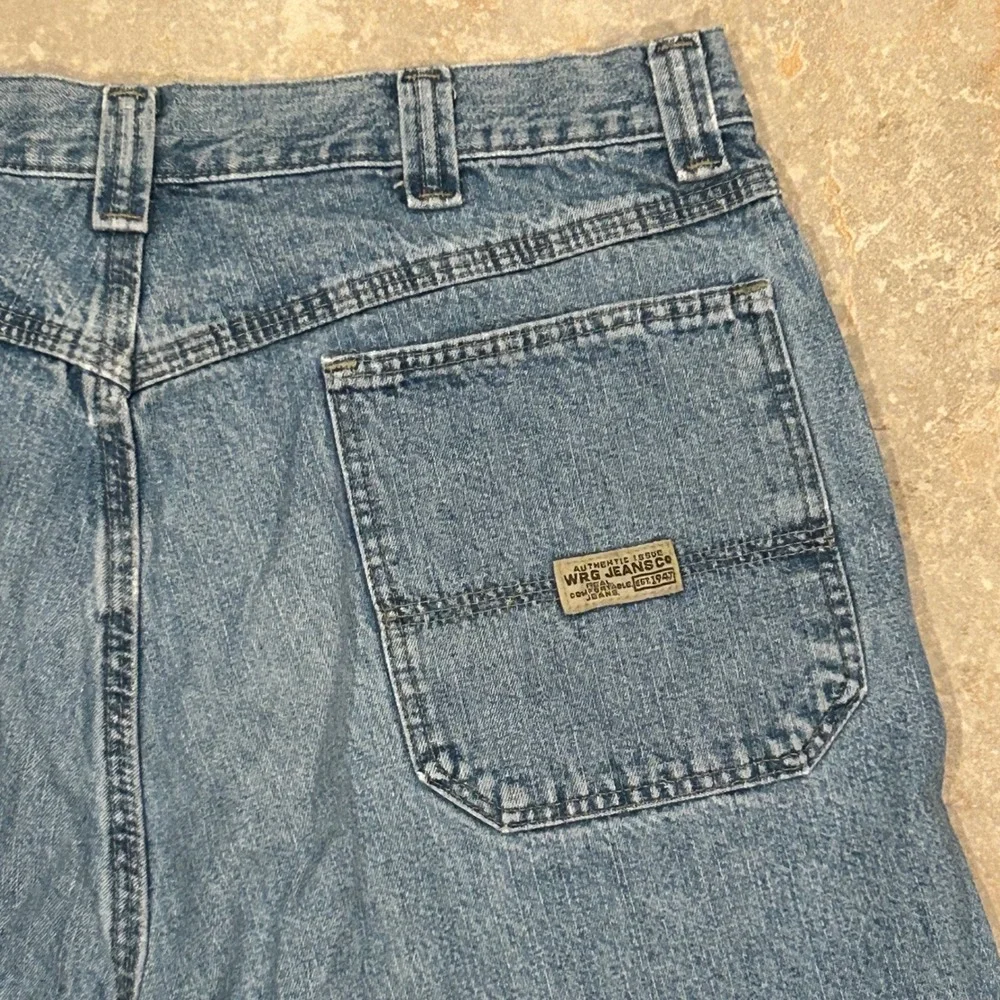 Wrangler Jeans Co Carpenter Jorts Men 36x10 Blue Denim Shorts Utility Pocket Y2k